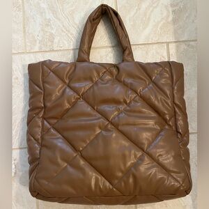 Stand Studio Puffer leather tote